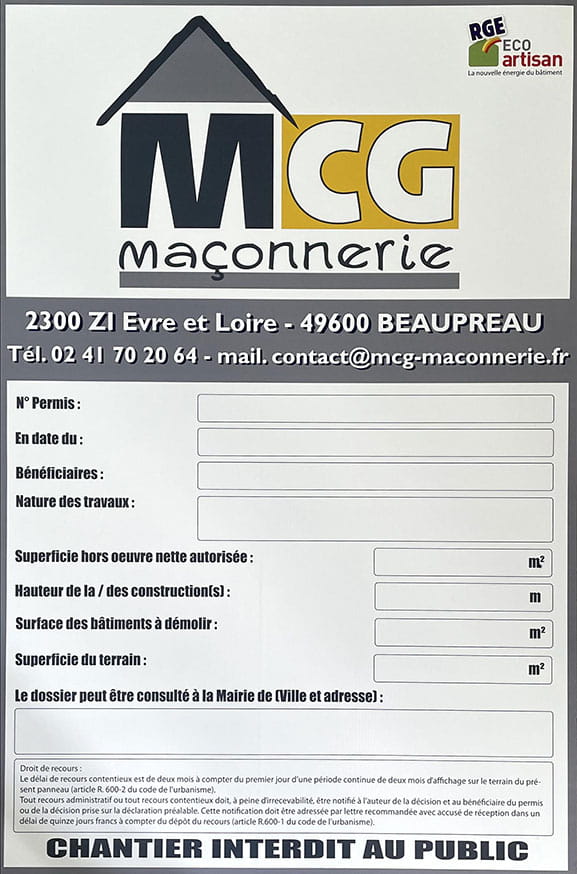 MCG Maçonnerie : artisan maçon à Beaupréau-en-Mauges près de Cholet & Sèvremoine (49)